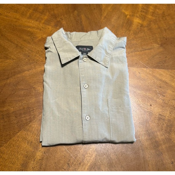 David Taylor Collection Men’s Khaki Short-sleeve Button Down Shirt - Picture 3 of 7